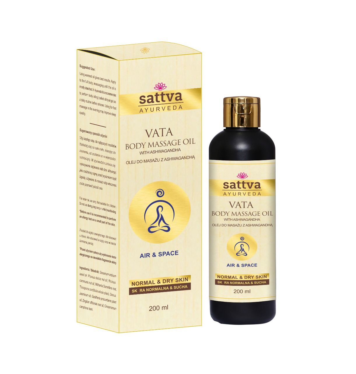 Ayurveda Massage-Öl Vata 200ml