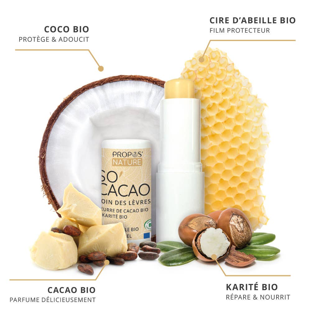 Bio Lippenbalsam So'cacao – Kakaobutter – 3,7 g