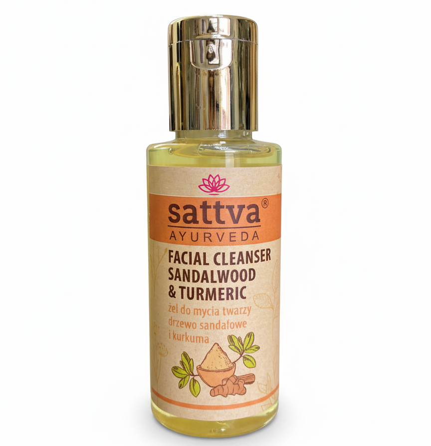 Natürliches Gesichtsreinigungsgel Sandelholz & Kurkuma (100 ml)